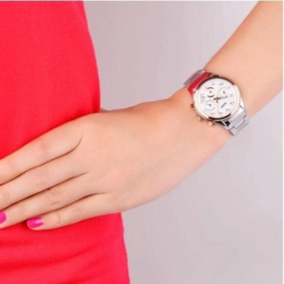 BUREI Luxury Auto Date Display Gold Quartz Analog Watch GUC main image 8